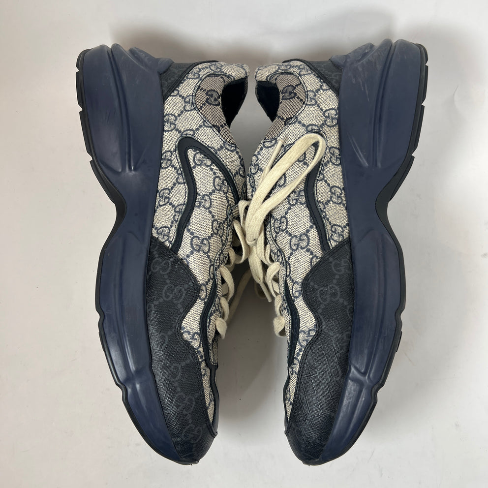 Gucci Navy GG Rhyton Sneaker Size GG 11