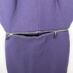 Alexander McQueen Purple 4-Zip Dress Size 42