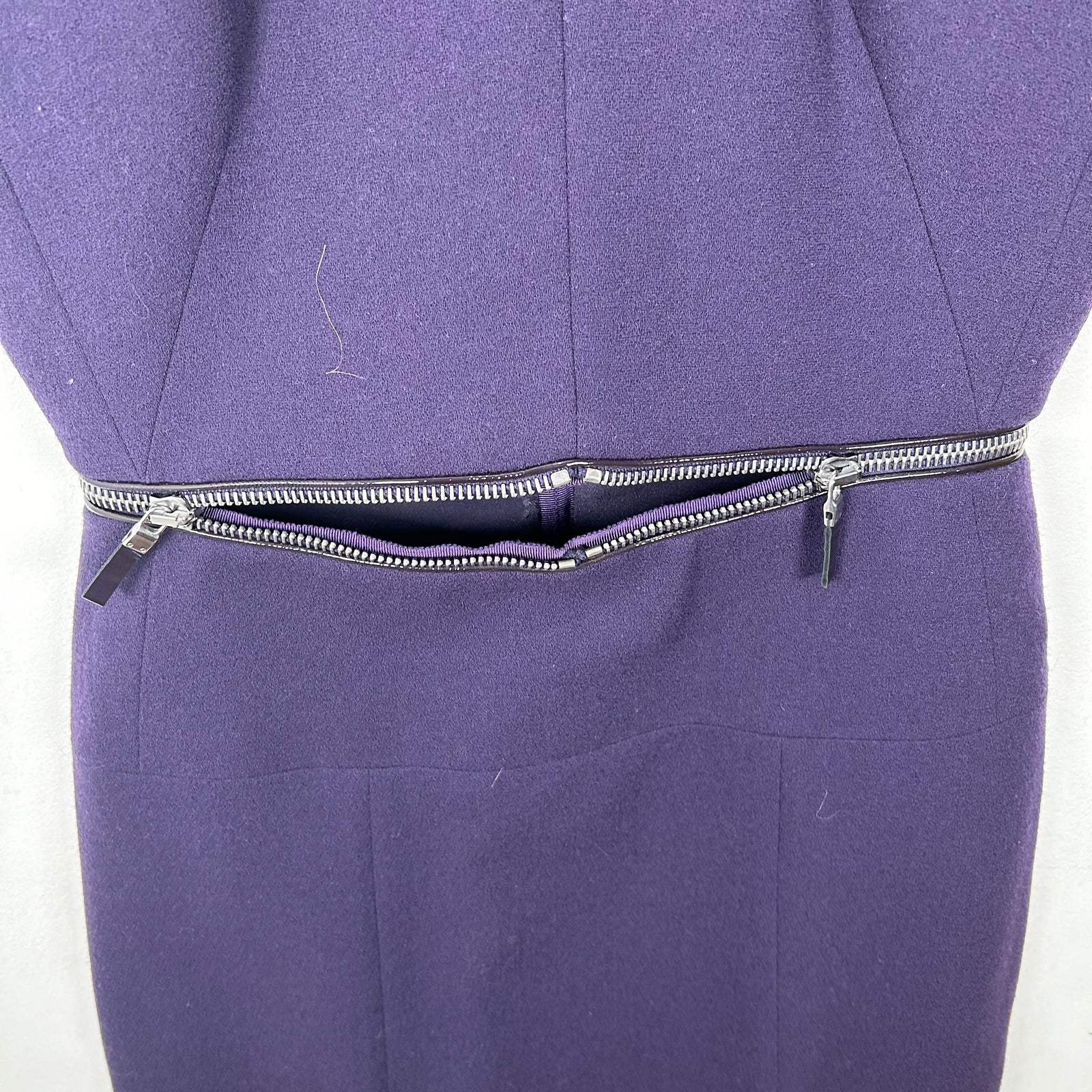 Alexander McQueen Purple 4-Zip Dress Size 42