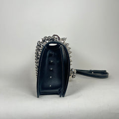 Alexander McQueen Black Jeweled Spike Skull Shoulder Bag