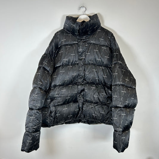 Balenciaga Black/Grey All Over Puffer Size 54