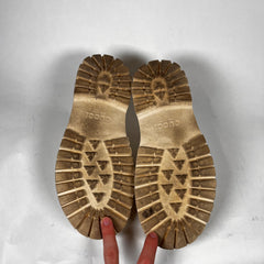 Gucci Tan Rubber Mules Size 9