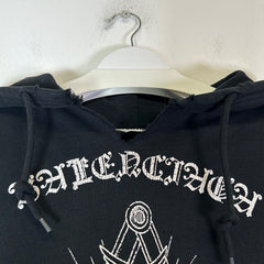 Balenciaga Black 'Free Your Mind' Distressed Hoodie Size S