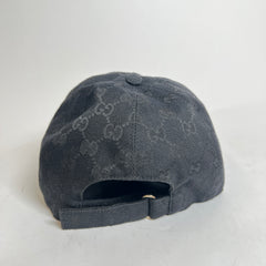 Gucci Black GG Patch Logo Baseball Cap Size L