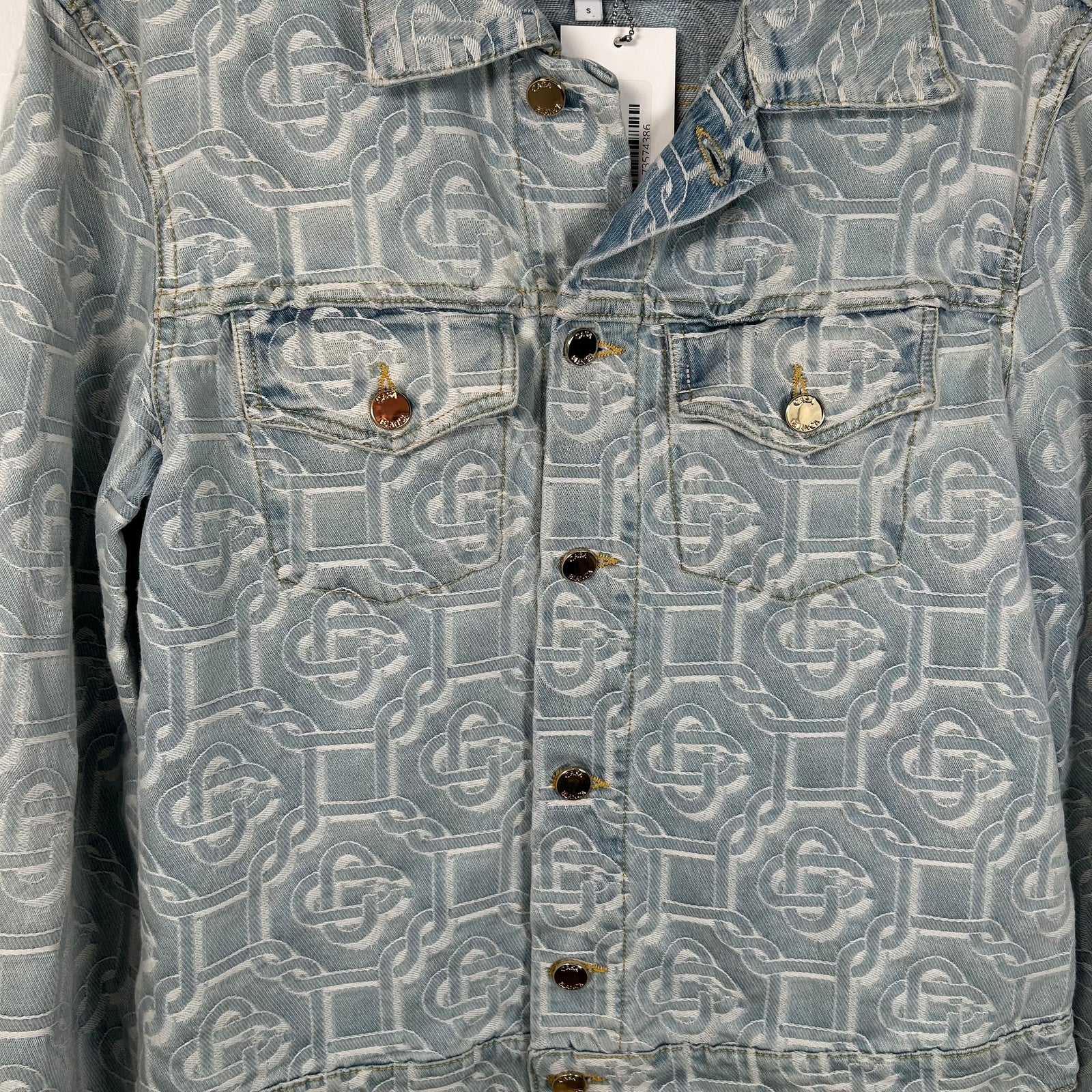 Casablanca Monogram Lightwash Denim Jacket Size S