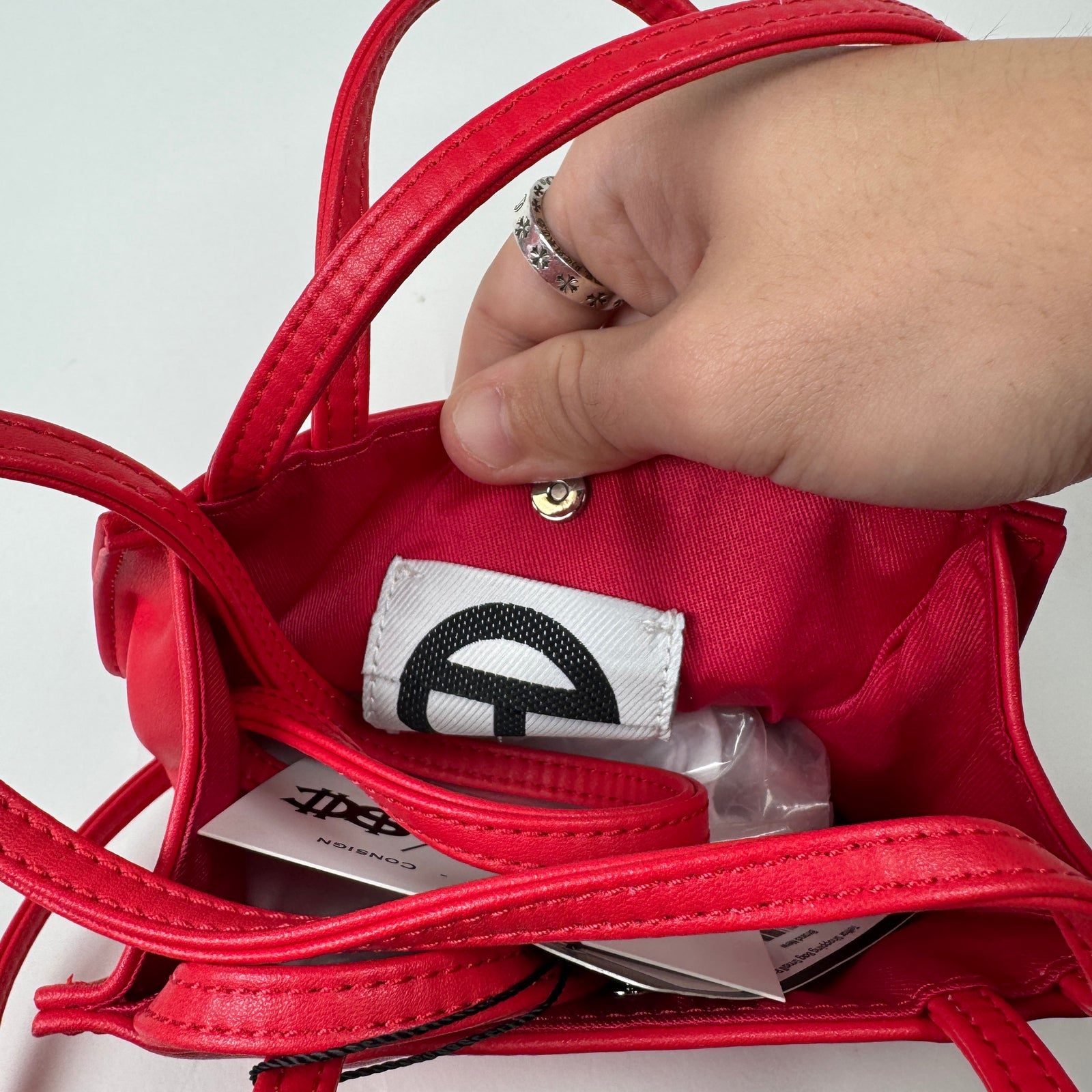 Telfar Red Mini Tote Bag