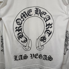 Chrome Las Vegas Horseshoe Floral Graphic White Longsleeve Size L