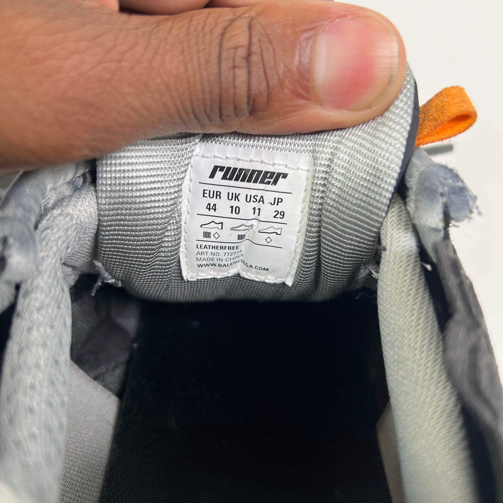 Balenciaga Black/Orange Nylon Runner