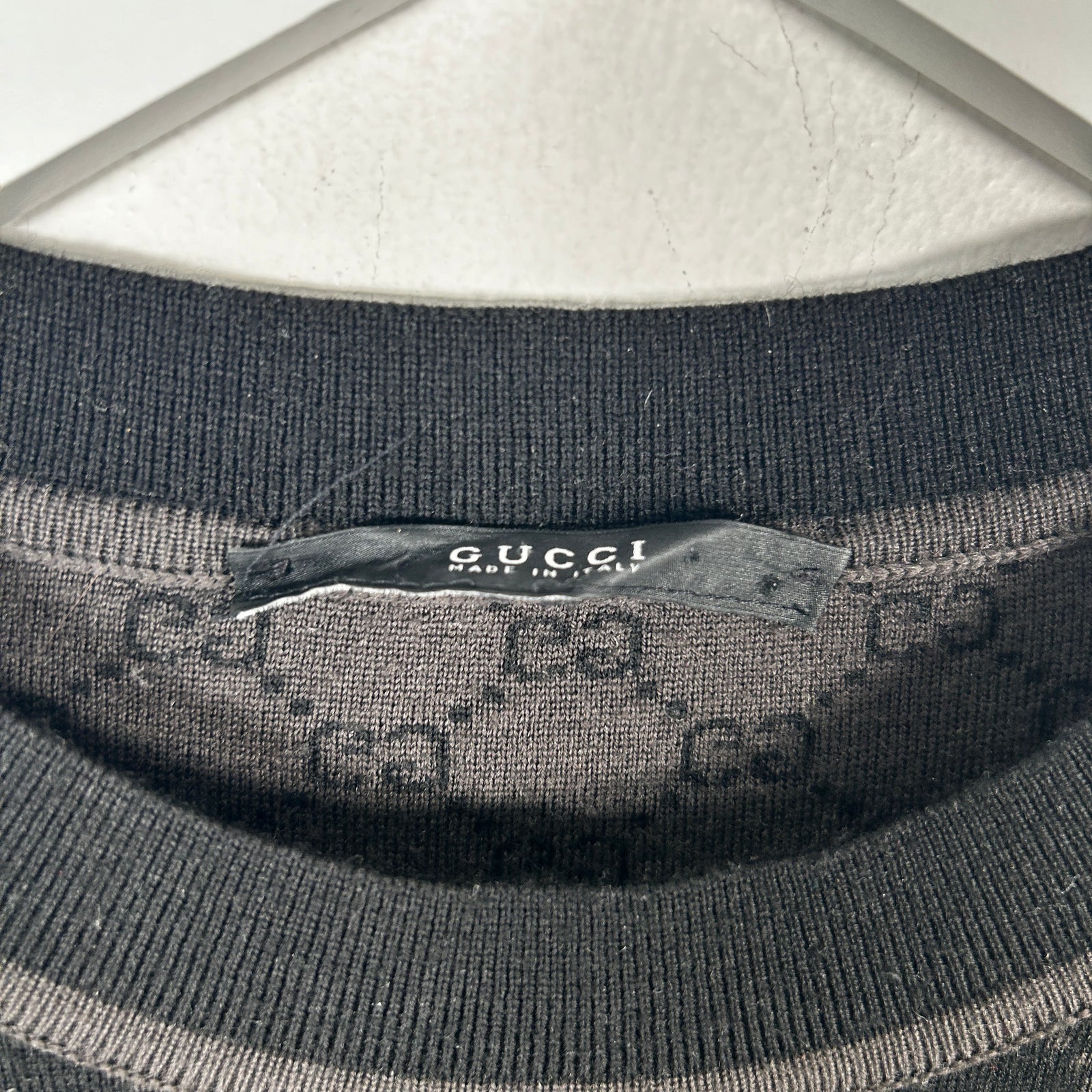 Gucci Black Monogram Sweater Size L