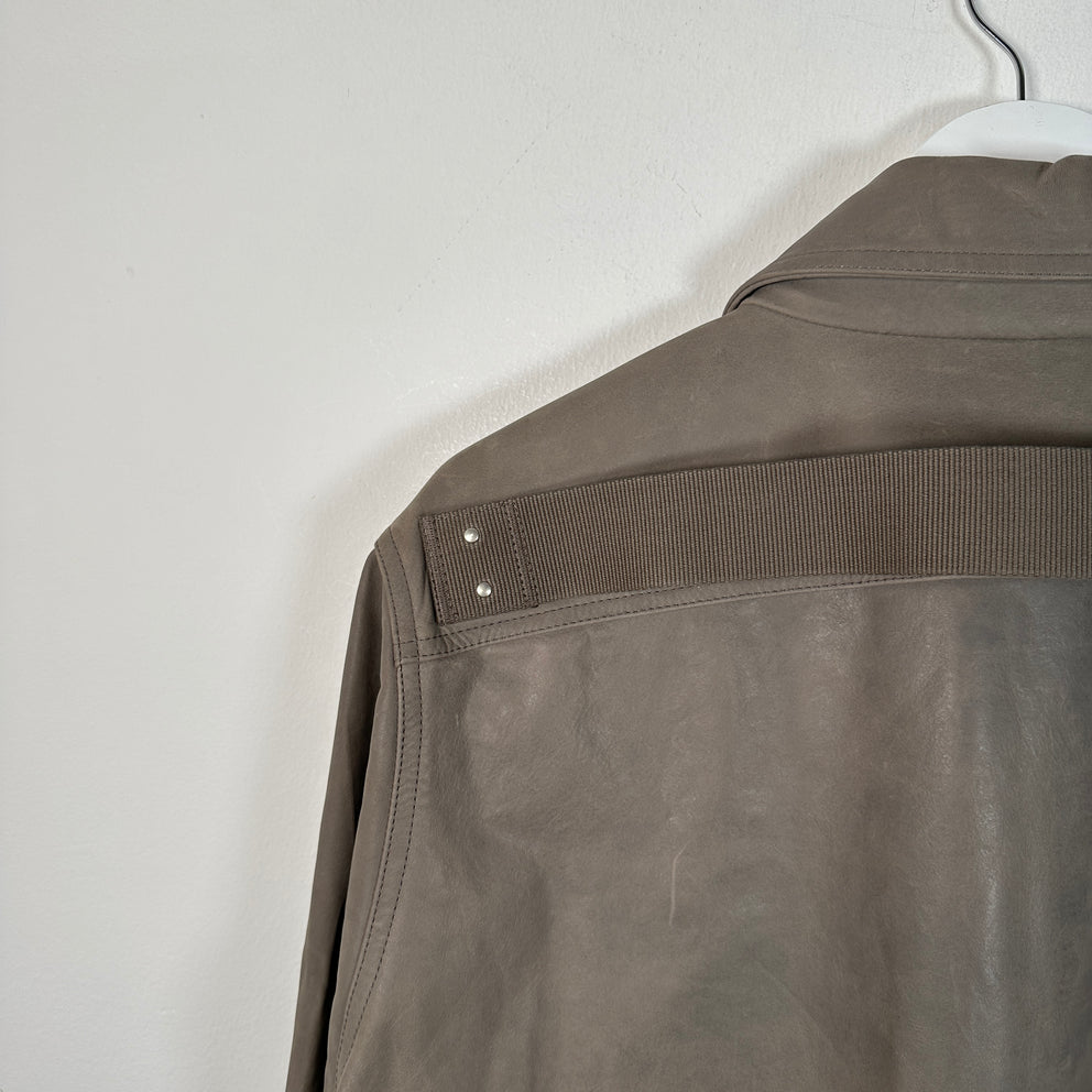 Rick Owens SS24 Lido Dust Leather Jacket Size 50