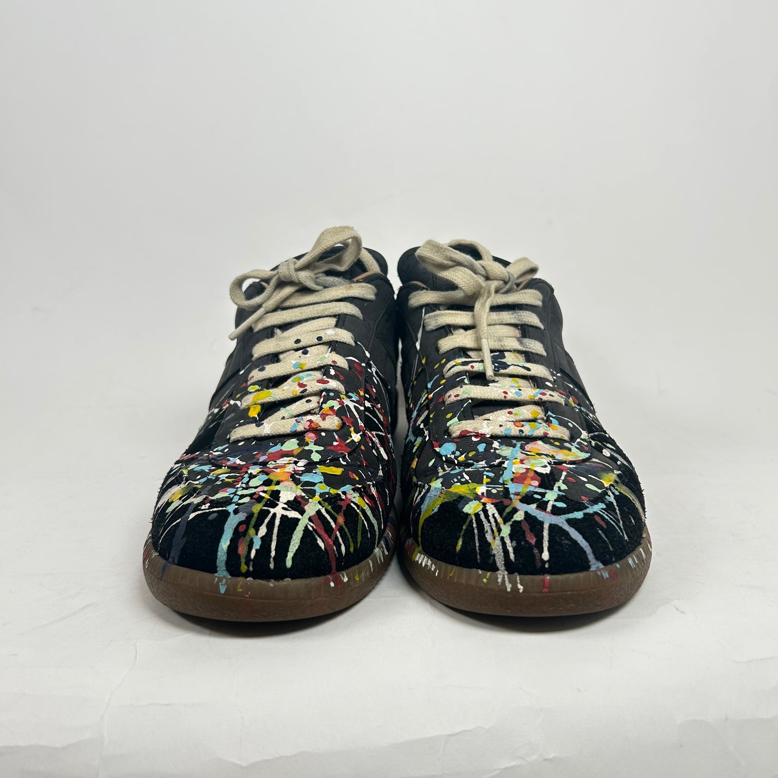 Maison Margiela Black Paint Splatter Gats Size 41
