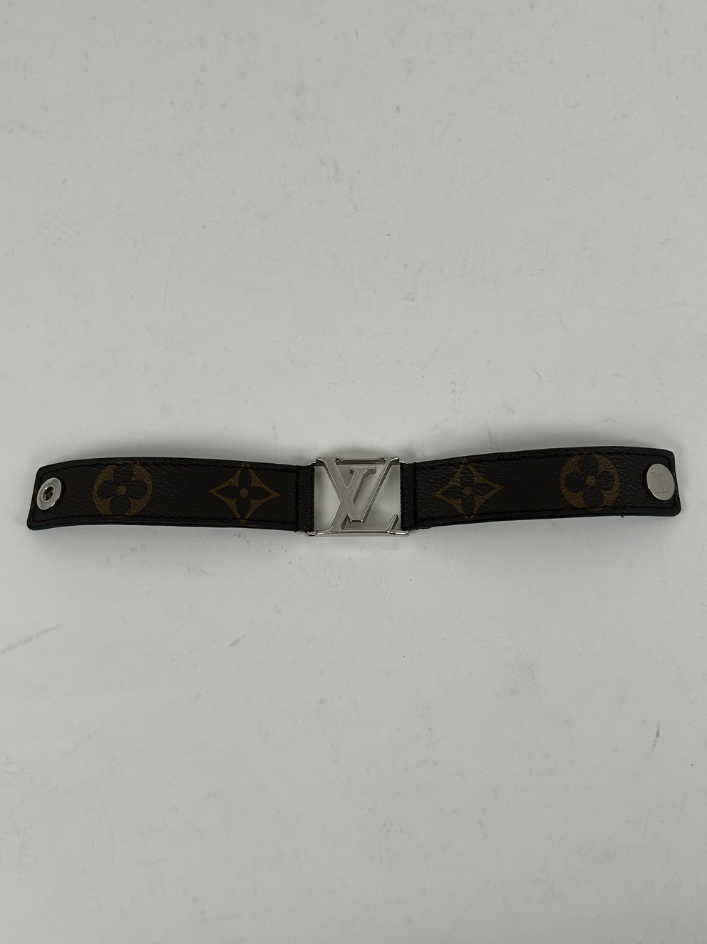 Louis Vuitton 'LV' Leather Strap Bracelet