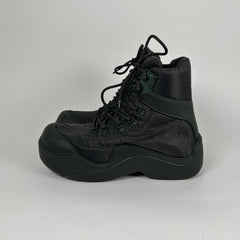 Bottega Veneta Lace Up Nylon Boot Size 42