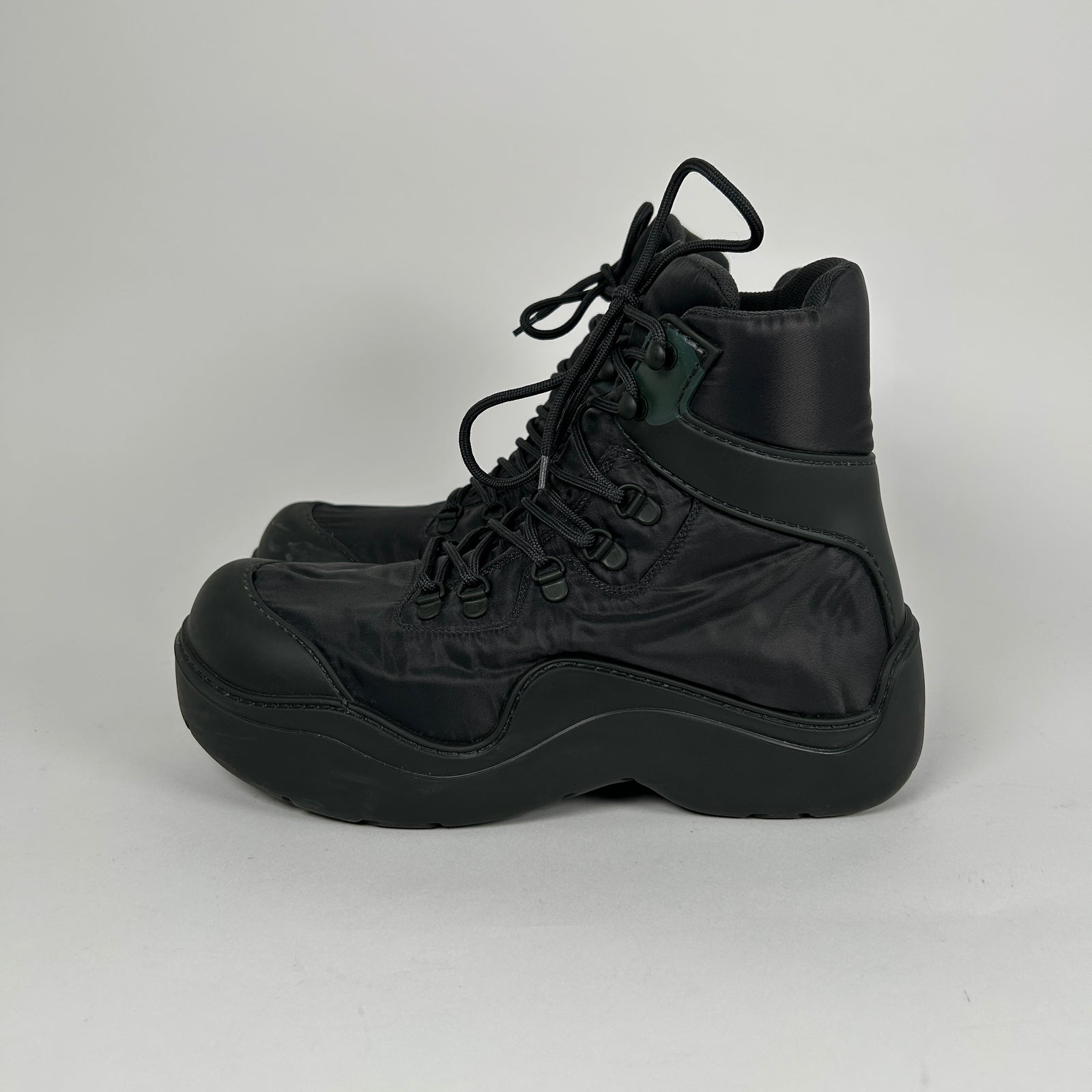 Bottega Veneta Lace Up Nylon Boot Size 42