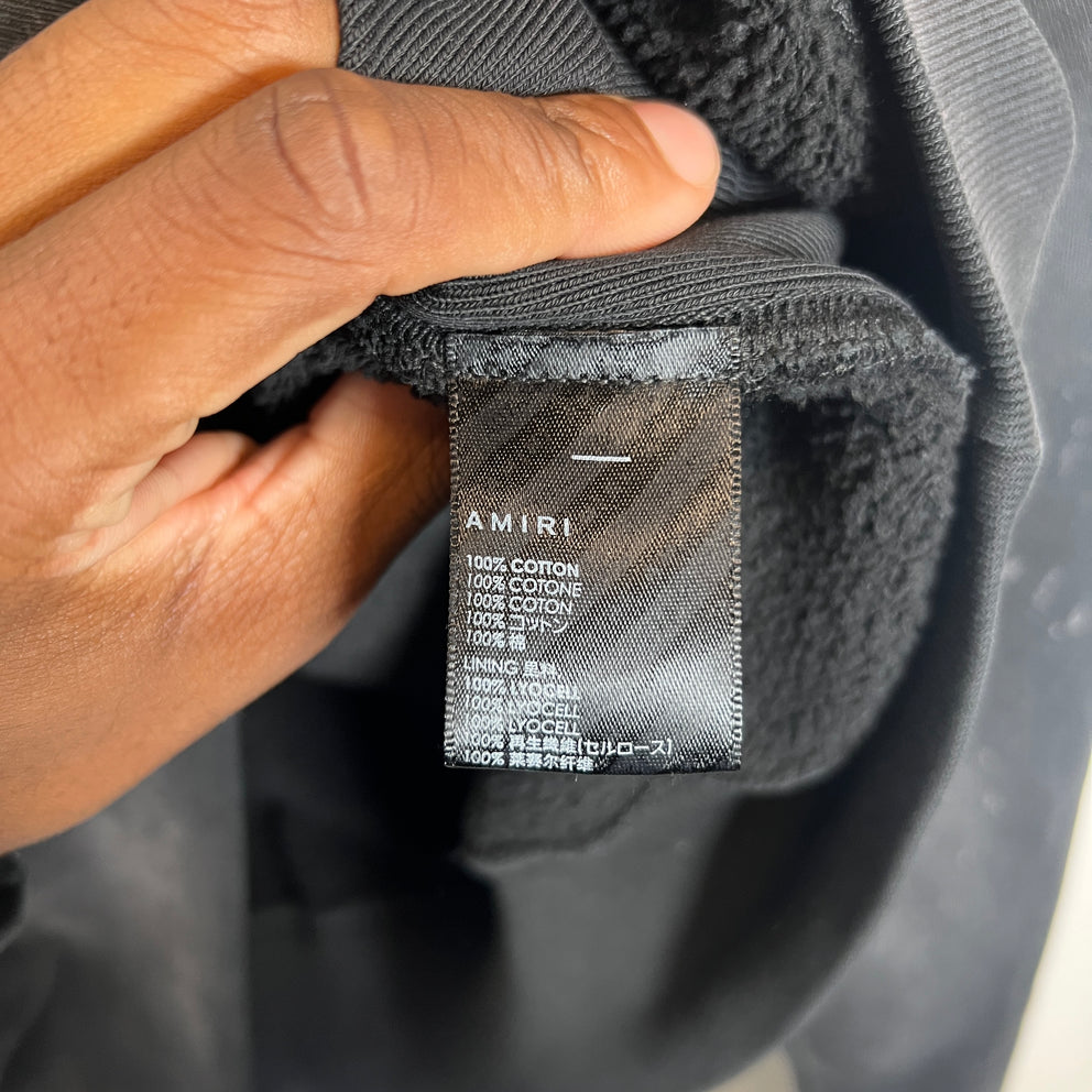Amiri Vintage Black Tiger Varsity Hoodie Size S