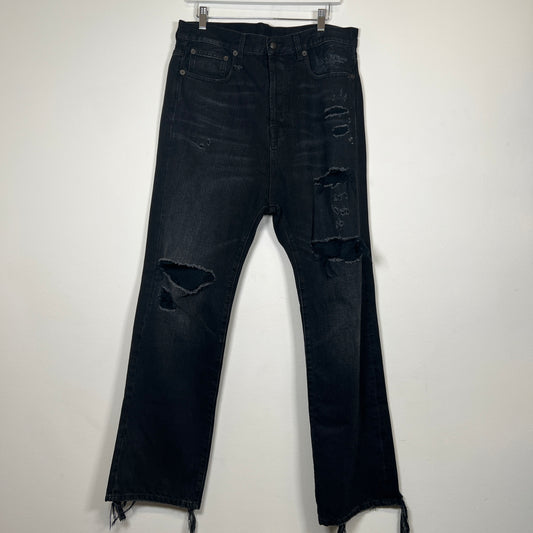 R13 Black Distressed Jeans Sz 34