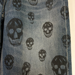 Alexander McQueen Skull Low Rise Baggy Jeans