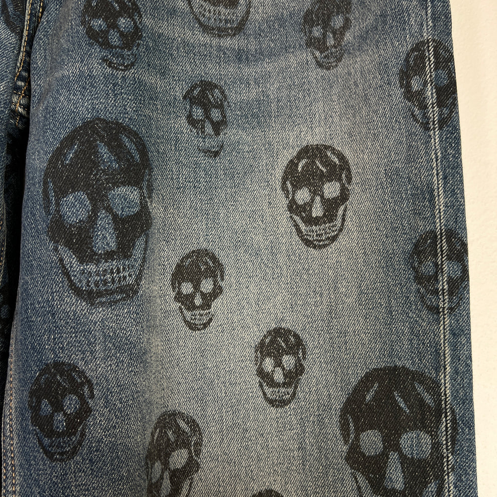 Alexander McQueen Skull Low Rise Baggy Jeans