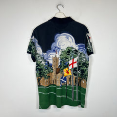 Polo Ralph Lauren Bear Rugby AOP Polo Shirt Size L