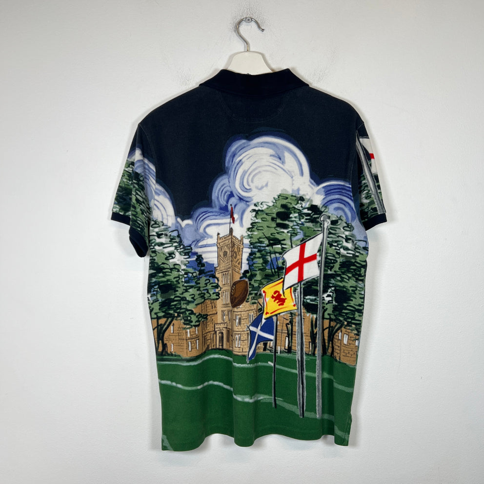 Polo Ralph Lauren Bear Rugby AOP Polo Shirt Size L