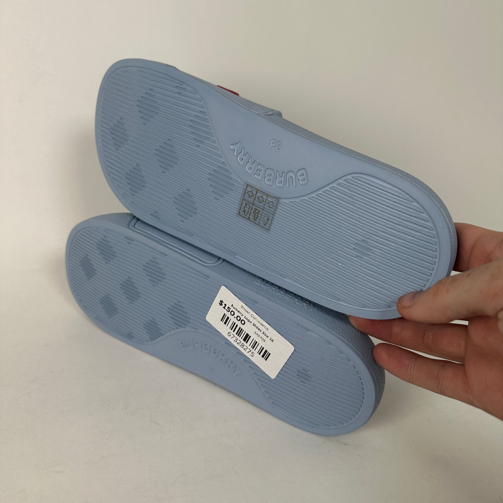 Burberry Logo Slides Size 38