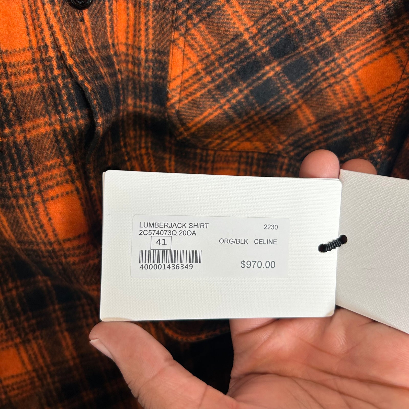 Celine Orange Wool Flannel Size M