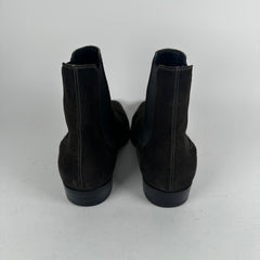 Saint Laurent Chocolate Suede Chelsea Boot Size 43