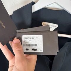 Bottega Veneta Black Pique Asymmetrical Polo Size 48