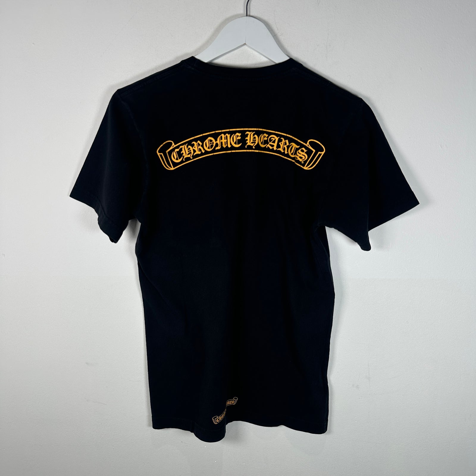 Chrome Hearts Yellow Scroll Graphic T-Shirt Size S