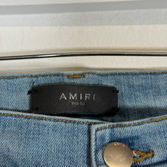 Amiri Mx1 Red Plaid Lightwash Jeans Size 33