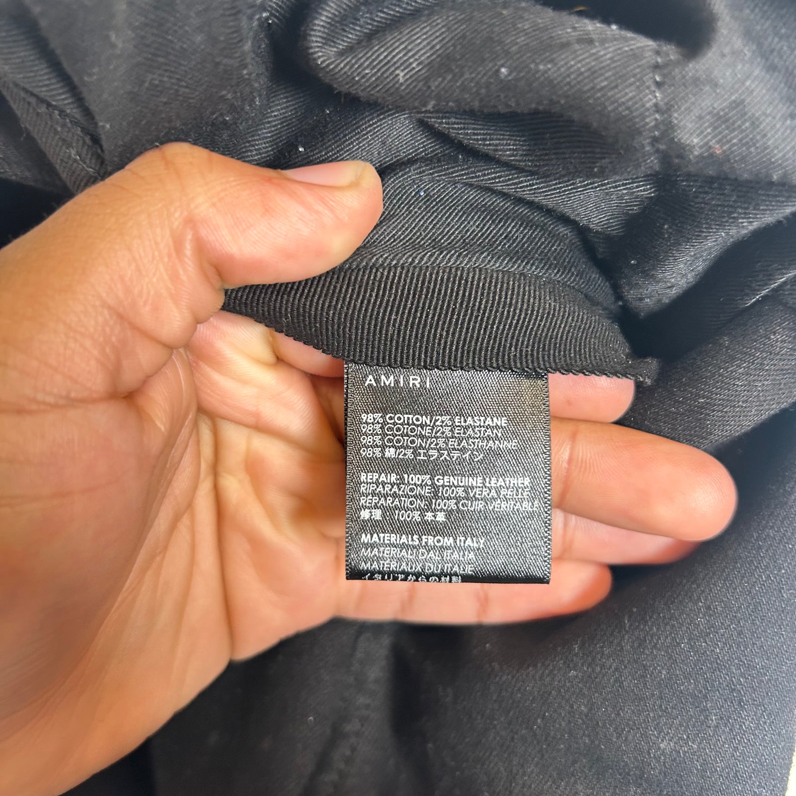 Amiri Black Biker Jeans Size 38