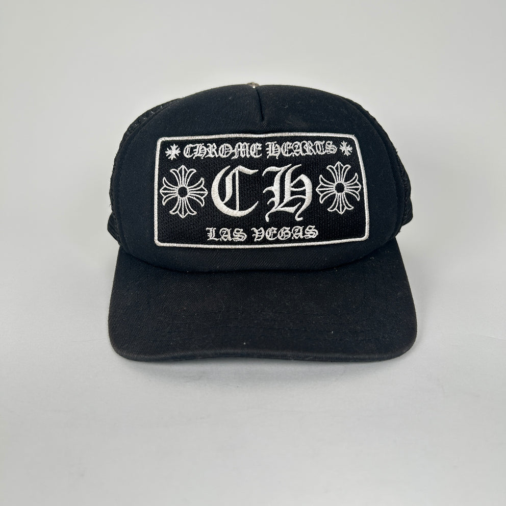 Chrome Hearts Black Las Vegas Trucker Hat