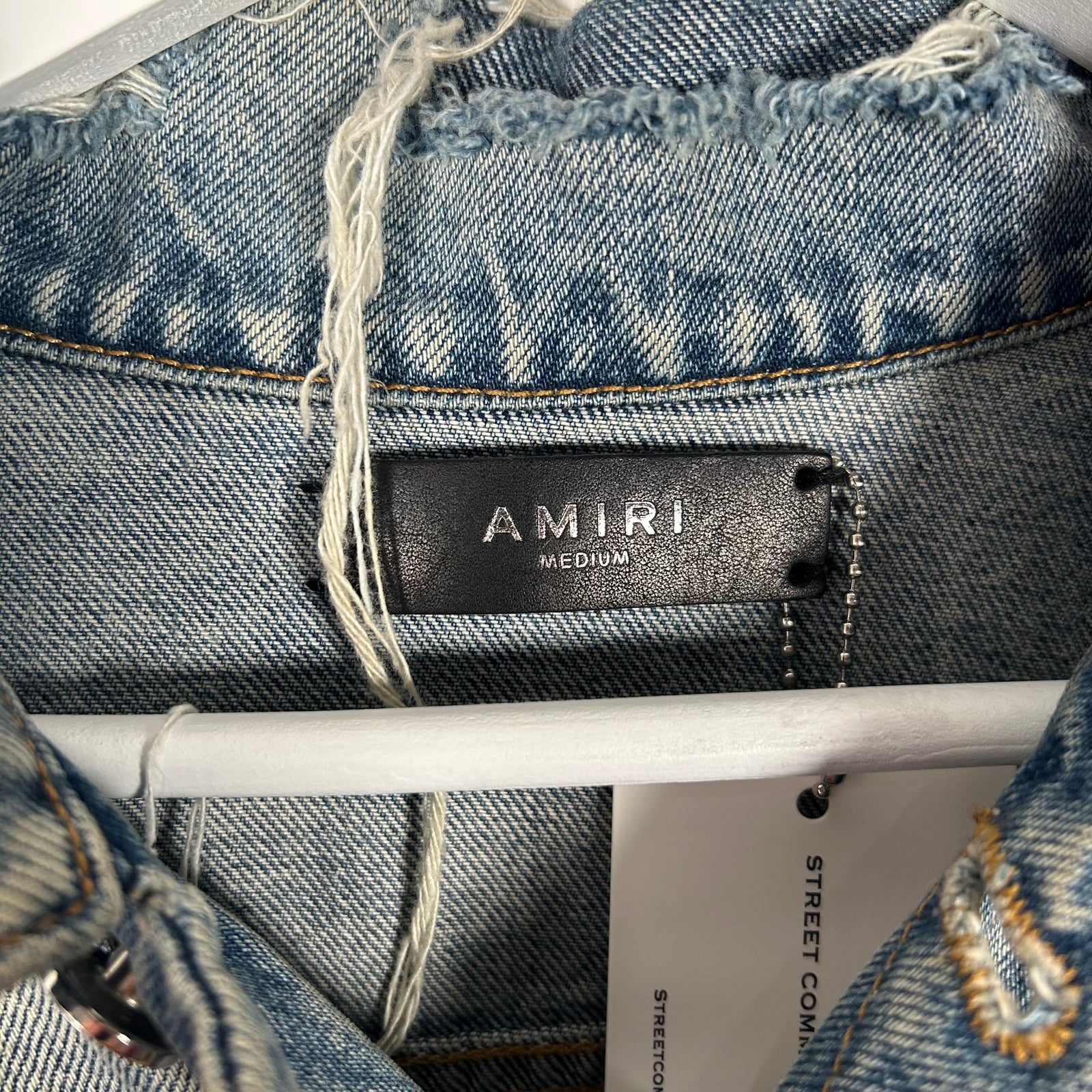 Amiri Rose Skeleton Denim Jacket Size M