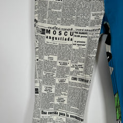 John Galliano S/S 2001 Newspaper Graffiti Printed Pants Size 28