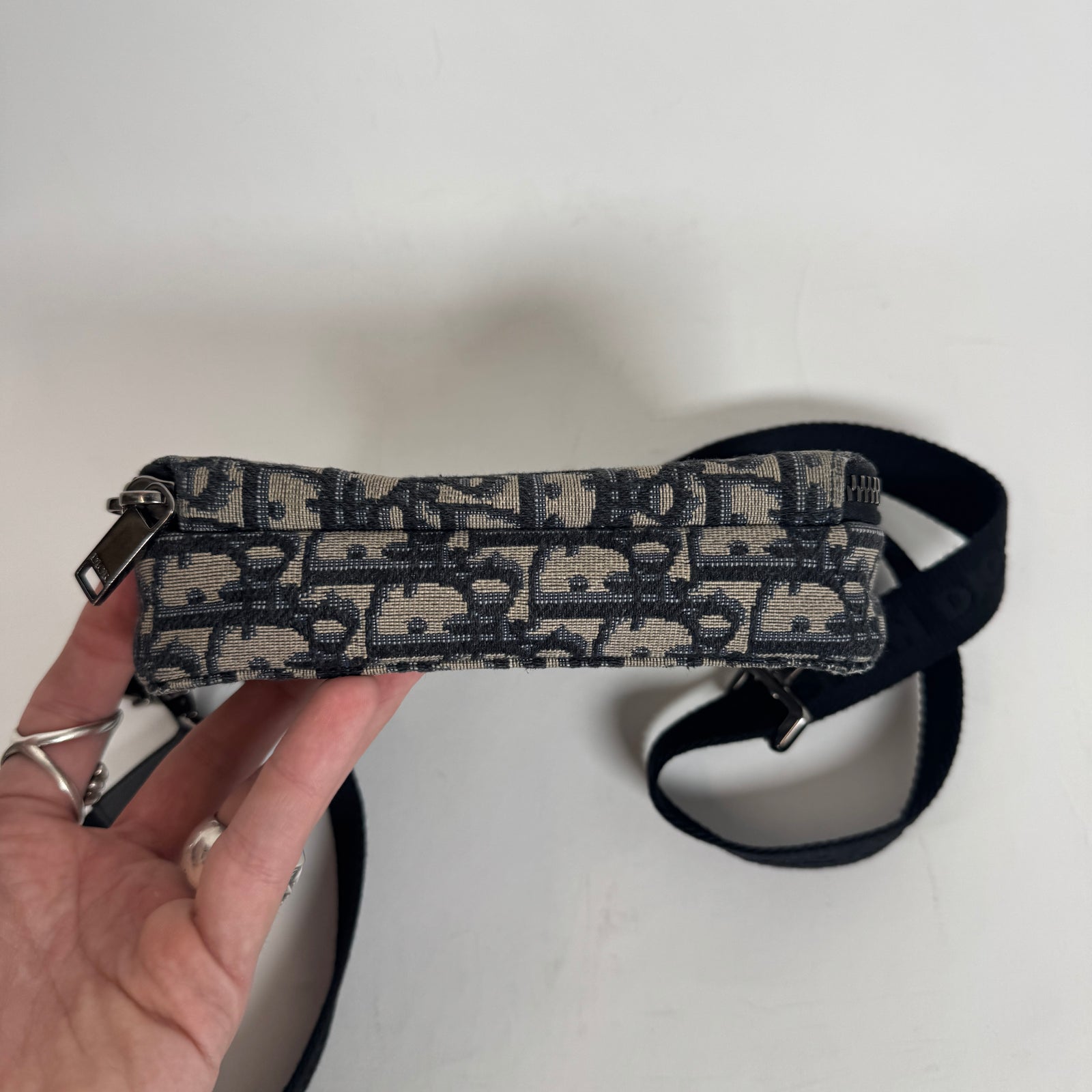 Dior Oblique Double Zip Crossbody Pouch