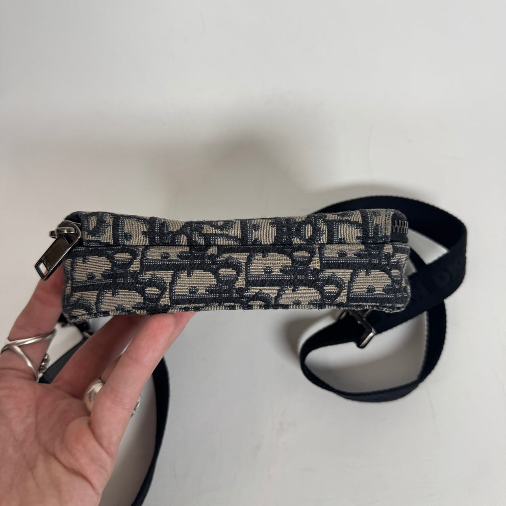 Dior Oblique Double Zip Crossbody Pouch