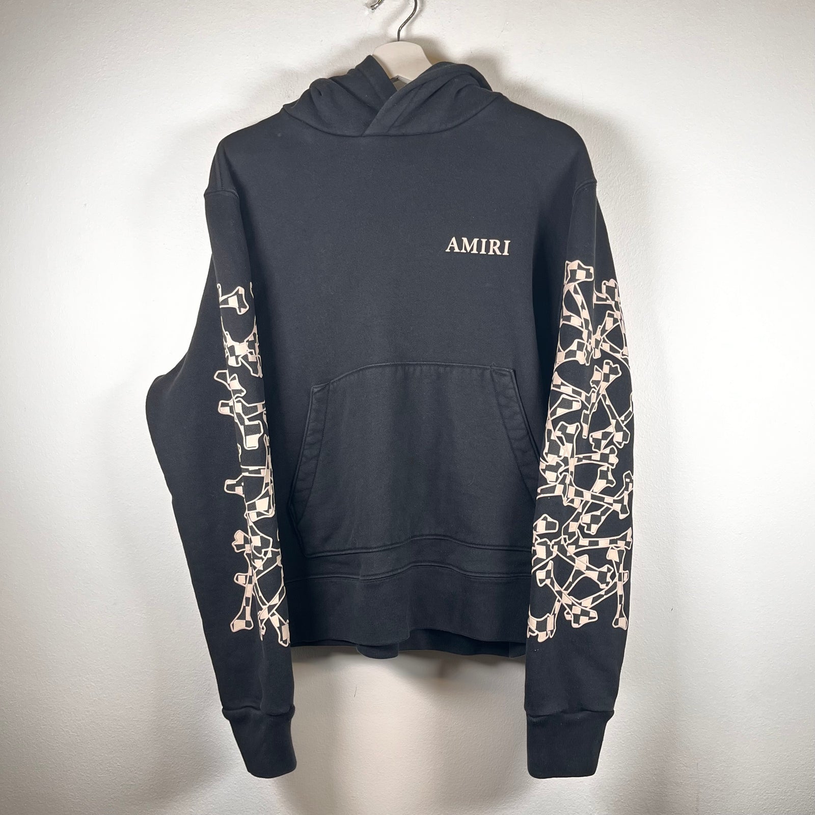 Amiri Checkerboard Cross-Bone Hoodie Size M
