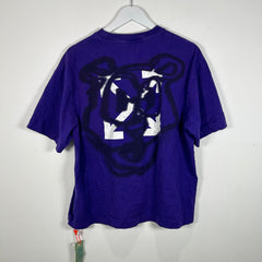 Off-White Purple Spray Paint Graphic T-Shirt Size S