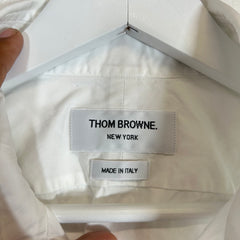 Thom Browne White Stripe Button-Up Shirt Size 5