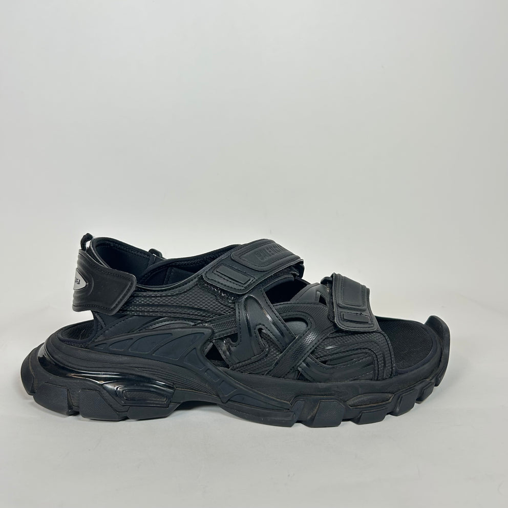 Balenciaga Triple Black Track Sandal Size 44
