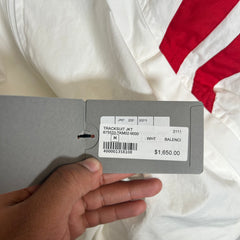 Balenciaga White/Red 3B Sport Track Jacket Size M