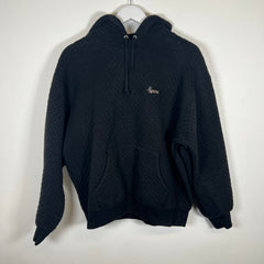 Supreme Black Quilted Hoodie Sz M