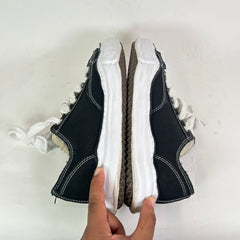 Maison Mihara Yasuhiro Black/White Peterson OG Sole Canvas Low-Top Sneaker Size 45