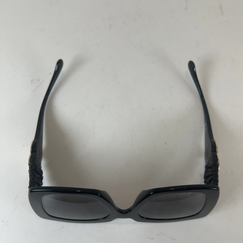Chanel Square Frame Calfskin Leather Sunglasses