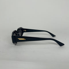 Bottega Veneta Structured Cat Eye Logo Sunglasses