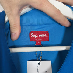 Supreme Blue Striped Button-Up Baseball Jersey