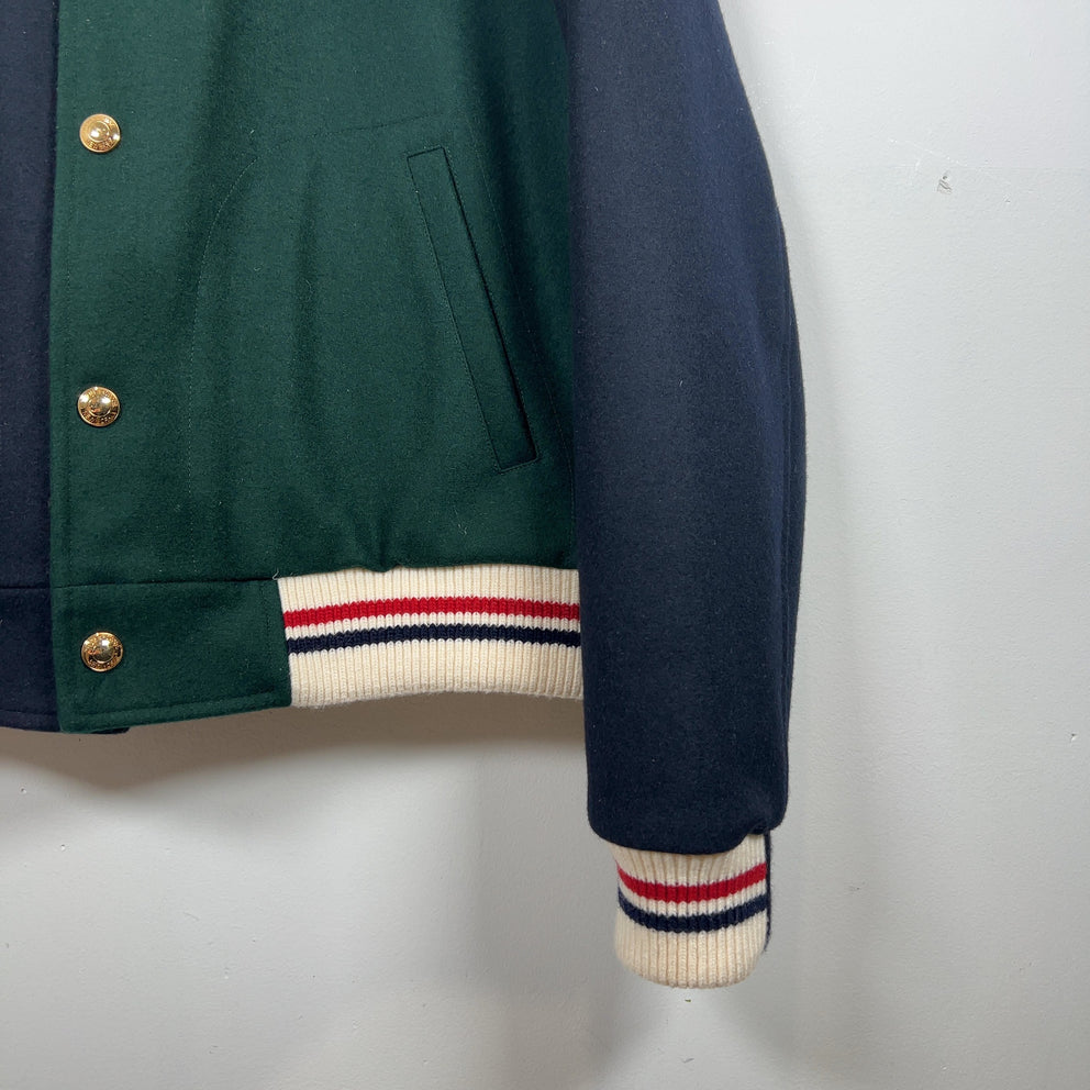 Thom Browne Color Block Wool Varsity Jacket