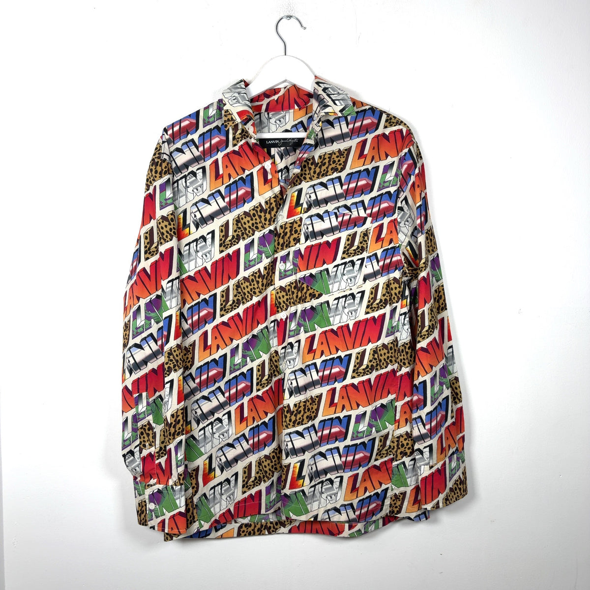 Lanvin Multi Print Logo Button Up Shirt