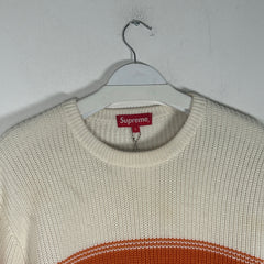 Supreme Creme/Orange Knit Sweater Size L