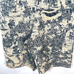 Acne Studios Distressed Mongram Denim Shorts